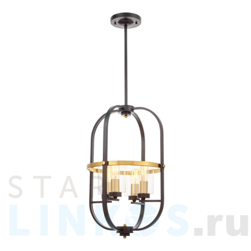 Купить с доставкой Подвесная люстра Lumina Deco Monterey LDP 1141-4 BK+MD в Туле