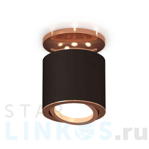 Купить с доставкой Комплект накладного светильника Ambrella light Techno Spot XS7402120 SBK/PPG черный песок/золото розовое полированное (N7930, C7402, N7005) в Туле