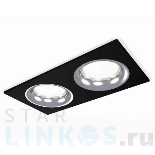 Купить с доставкой Комплект встраиваемого светильника Ambrella light Techno Spot XC7636003 SBK/PCL черный песок/серебро полированное (C7636, N7012) в Туле
