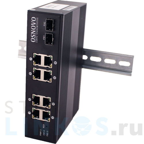 Купить с доставкой Промышленный 8-портовый PoE коммутатор OSNOVO SW-8082/IC Gigabit Ethernet в Туле фото 3
