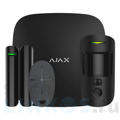 Купить с доставкой Стартовый комплект охранной сигнализации Ajax StarterKit Cam Plus (черный) в Туле