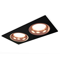Купить Комплект встраиваемого светильника Ambrella light Techno Spot XC7636006 SBK/PPG черный песок/золото розовое полированное (C7636, N7015) в Туле