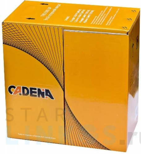 Купить с доставкой Кабель для компьютерных сетей CADENA UTP4-CAT5e (24 AWG) медный, внутренний, серый, 305 м в Туле