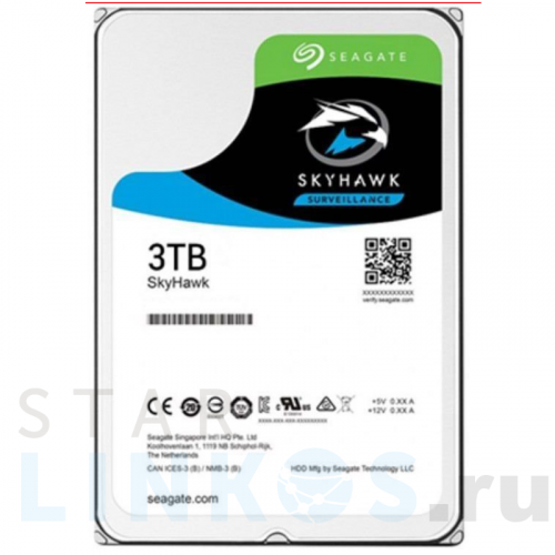 Купить с доставкой 3.5" HDD 3 Тбайт Seagate SkyHawk ST3000VX009 в Туле