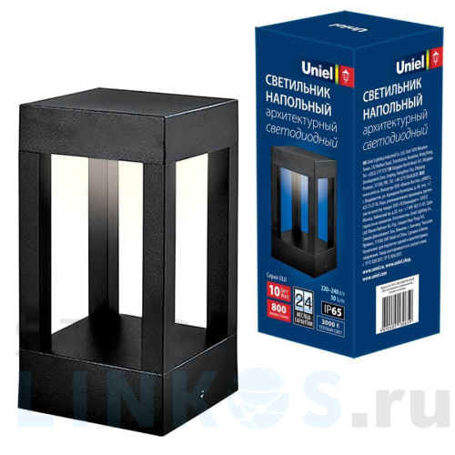 Купить с доставкой Уличный светодиодный светильник Uniel ULU-T03A-10W/3000K IP65 Black UL-00006815 в Туле