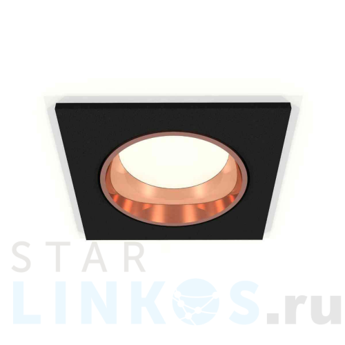 Купить с доставкой Комплект встраиваемого светильника Ambrella light Techno Spot XC6521005 SBK/PPG черный песок/золото розовое полированное (C6521, N6114) в Туле