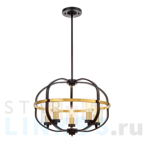 Купить с доставкой Подвесная люстра Lumina Deco Monterey LDP 1141-5 BK+MD в Туле