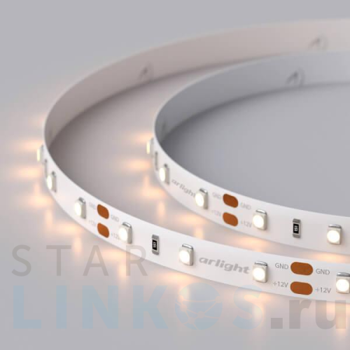 Купить с доставкой Светодиодная лента Arlight 4,8W/m 60LED/m 2835SMD теплый белый 5M 010597(2) в Туле