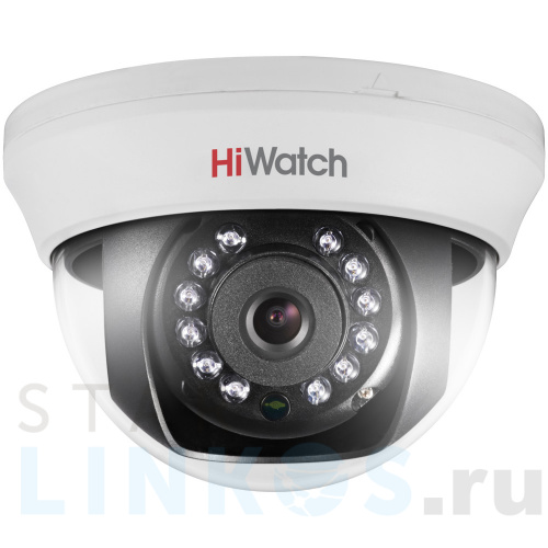 Купить с доставкой 2Мп HD-TVI купольная камера для помещений HiWatch DS-T201 с ИК-подсветкой в Туле