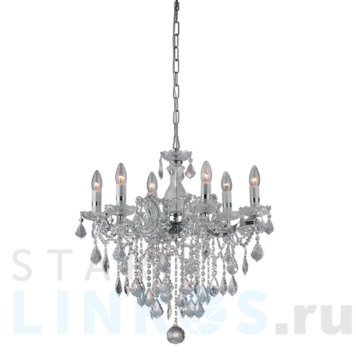 Купить с доставкой Подвесная люстра Ideal Lux Florian SP6 Cromo 035628 в Туле