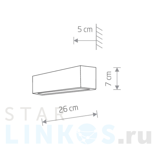 Купить с доставкой Настенный светильник Nowodvorski Straight Wall XS 7601 в Туле фото 2