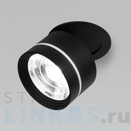 Купить с доставкой Встраиваемый светодиодный светильник Elektrostandard Stark 25035/LED 8W 4200K чёрный a062932 в Туле