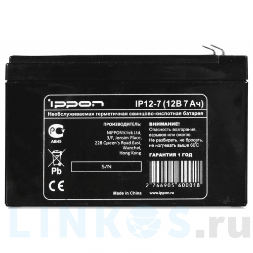 Купить с доставкой Батарея Ippon IP12-7 в Туле фото 3