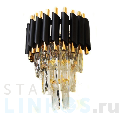 Купить с доставкой Настенный светильник Lumina Deco Funneli LDW 6003-2 BK+F.GD в Туле