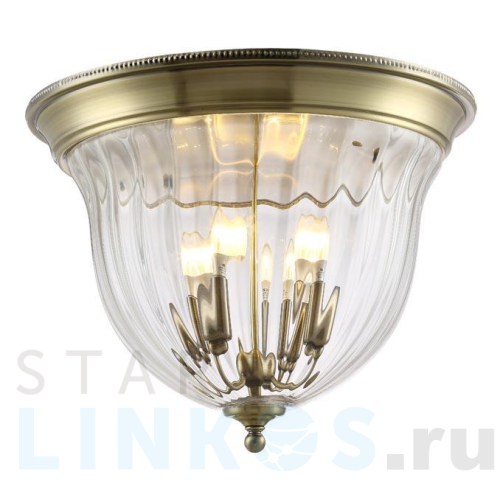 Купить с доставкой Потолочный светильник Crystal Lux Jugo PL4 Bronze/Transparente в Туле