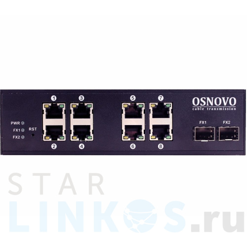 Купить с доставкой Промышленный 8-портовый PoE коммутатор OSNOVO SW-8082/IC Gigabit Ethernet в Туле