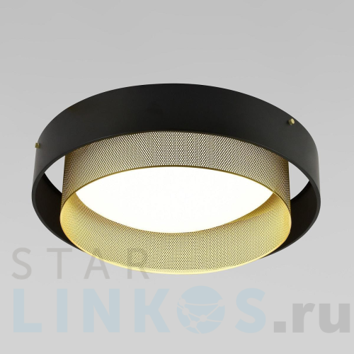 Купить с доставкой Потолочный светодиодный светильник Eurosvet Imperio 90286/1 черный/золото Smart в Туле