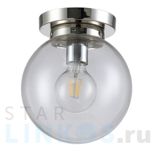 Купить с доставкой Потолочный светильник Crystal Lux Mario PL1 D200 Nickel/Transparente в Туле