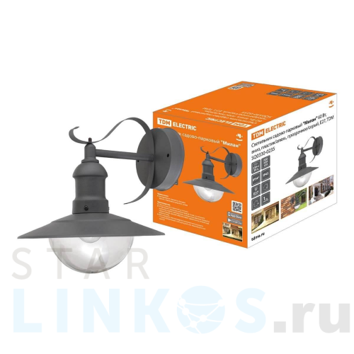 Купить с доставкой Уличный настенный светильник TDM Electric Милан SQ0330-0235 в Туле