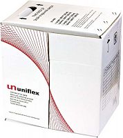 Купить Кабель для компьютерных сетей UNIFLEX UTP4-CAT5e (24 AWG) медный, внутренний, серый, 305 м в Туле