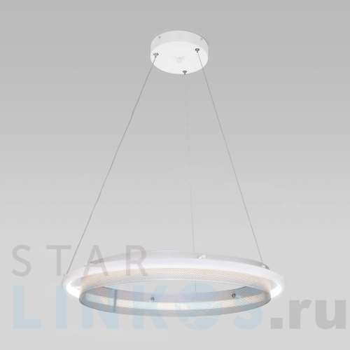 Купить с доставкой Подвесной светодиодный светильник Eurosvet Imperio 90241/1 белый/ серебро Smart в Туле