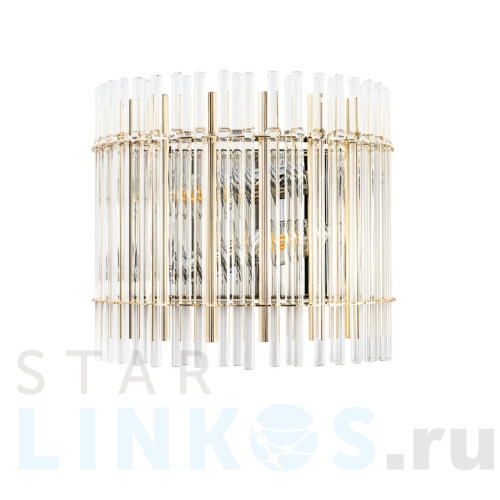 Купить с доставкой Настенный светильник Crystal Lux Aurelio AP2 Gold+Chrome/Transparent в Туле