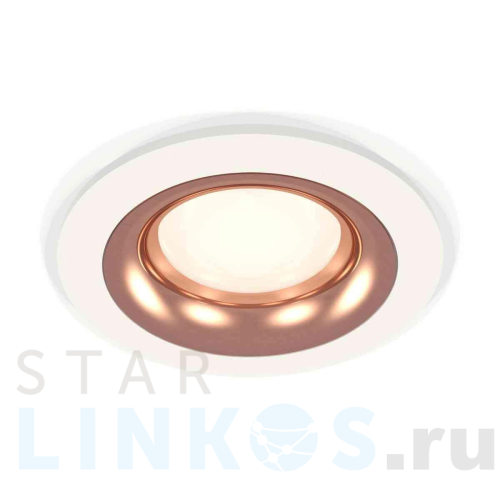 Купить с доставкой Комплект встраиваемого светильника Ambrella light Techno Spot XC7621006 SWH/PPG белый песок/золото розовое полированное (C7621, N7015) в Туле