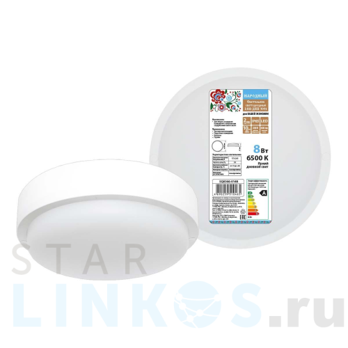 Купить с доставкой Настенно-потолочный светодиодный светильник TDM Electric Народный ДПП 3901 SQ0366-0148 в Туле