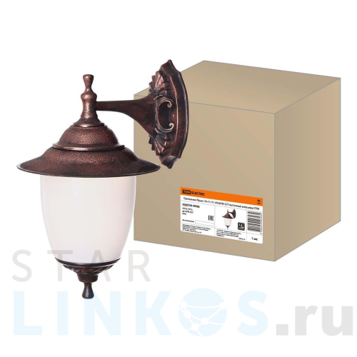 Купить с доставкой Уличный настенный светильник TDM Electric Прага Эл-11-71-1М SQ0330-0506 в Туле