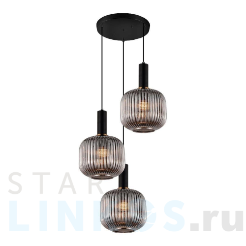 Купить с доставкой Подвесная люстра Lumina Deco Gato LDP 1217-3 GY+BK в Туле