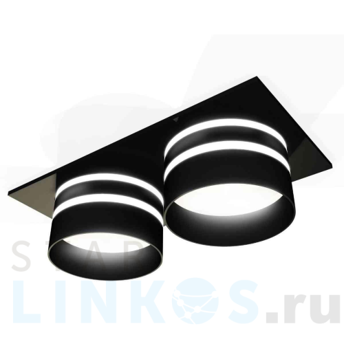 Купить с доставкой Комплект встраиваемого светильника Ambrella light Techno Spot XC7636042 SBK/FR черный песок/белый матовый (C7636, N7142) в Туле
