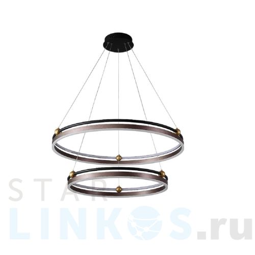 Купить с доставкой Подвесная люстра Crystal Lux FERNANDO SP123W LED D600+800 COFFEE/BLACK в Туле