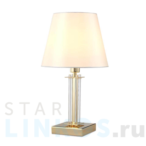 Купить с доставкой Настольная лампа Crystal Lux Nicolas LG1 Gold/White в Туле