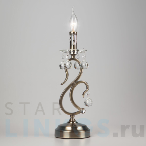 Купить с доставкой Настольная лампа Eurosvet 12505/1T античная бронза Strotskis в Туле