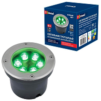 Купить Ландшафтный светодиодный светильник Uniel ULU-B11A-6W/Green IP67 Grey UL-00006822 в Туле
