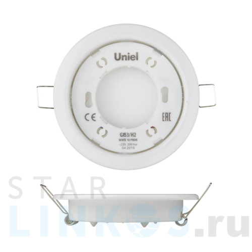 Купить с доставкой Встраиваемый светильник Uniel GX53/H2 White 10 Prom UL-00005051 в Туле