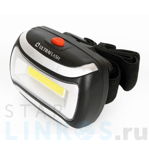 Купить с доставкой Налобный светодиодный фонарь Ultraflash Headlite от батареек 70х50 100 лм LED5380 12870 в Туле