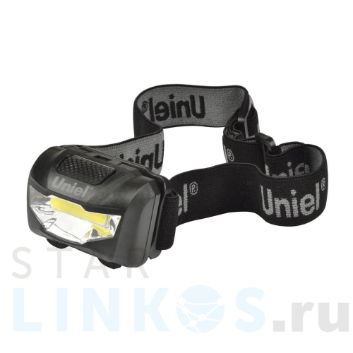 Купить с доставкой Налобный светодиодный фонарь Uniel от батареек 120 лм S-HL017-C Black UL-00001379 в Туле