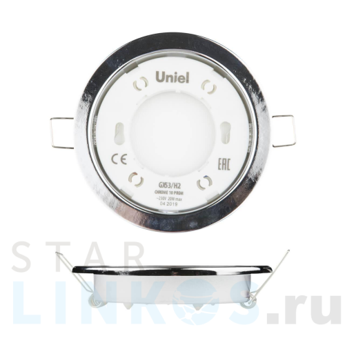 Купить с доставкой Встраиваемый светильник Uniel GX53/H2 Chrome 10 Prom UL-00005052 в Туле