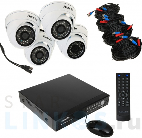 Купить с доставкой Комплект видеонаблюдения 4-х канальный FE-104AHD-KIT ДОМ в Туле фото 2