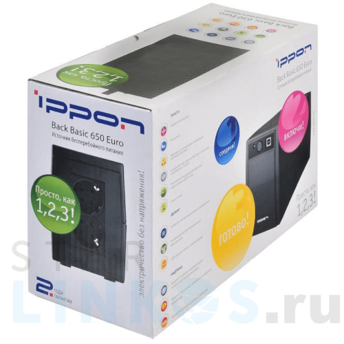Купить с доставкой Линейно-интерактивный ИБП Ippon BACK BASIC 650 Euro в Туле фото 3
