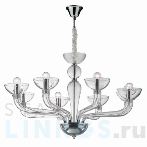 Купить с доставкой Подвесная люстра Ideal Lux Casanova SP8 Trasparente 044255 в Туле