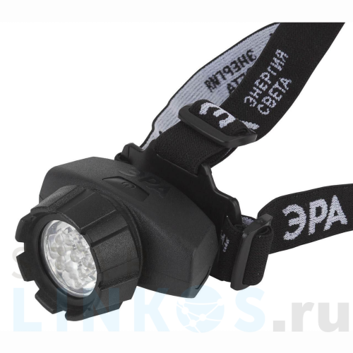 Купить с доставкой Налобный светодиодный фонарь ЭРА от батареек 100 лм GB-604 Б0031384 в Туле