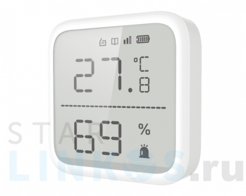 Купить с доставкой Датчик температуры и влажности Hikvision DS-PDTPH-E-WE в Туле