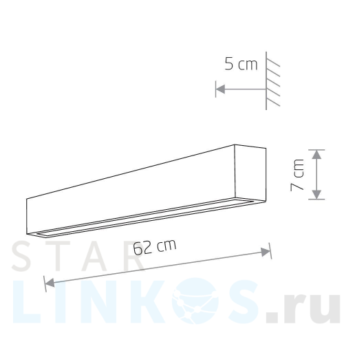 Купить с доставкой Настенный светильник Nowodvorski Straight Wall Led S 7562 в Туле фото 2