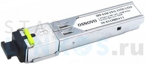 Купить с доставкой Оптический SFP-модуль Osnovo SFP-S1SC19-G-1550-1310 в Туле
