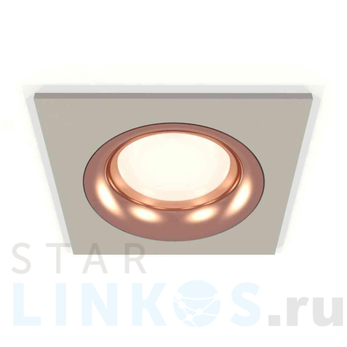 Купить с доставкой Комплект встраиваемого светильника Ambrella light Techno Spot XC7633006 SGR/PPG серый песок/золото розовое полированное (C7633, N7015) в Туле