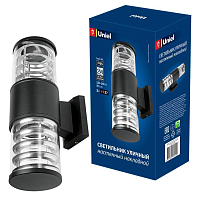 Купить Уличный настенный светильник Uniel UUL-S12A 2x60W/E27 IP65 Black UL-00006808 в Туле
