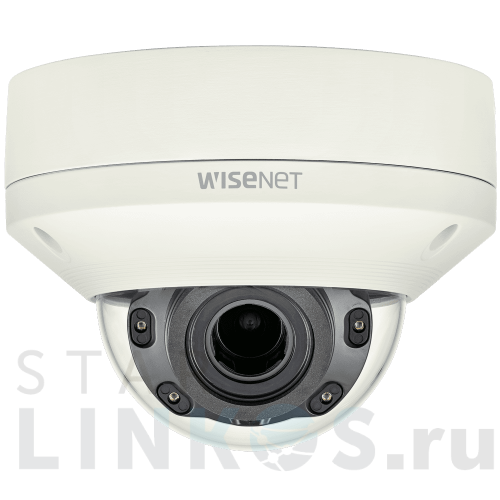 Купить с доставкой Вандалостойкая купольная IP-камера Wisenet XNV-L6080R с ИК-подсветкой и Motor-zoom в Туле