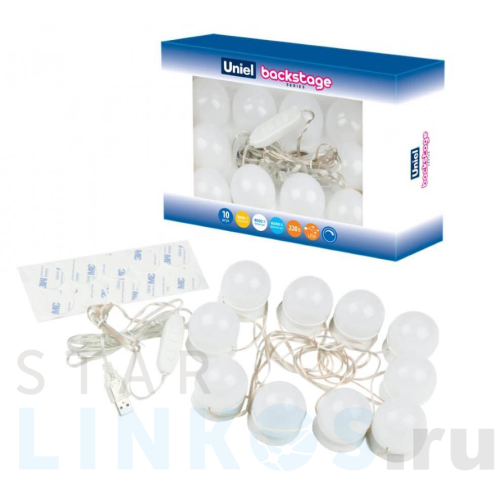 Купить с доставкой Подсветка для зеркал Uniel Backstage белый ULM-F50-8W/SW/10/Dim IP20 White UL-00006857 в Туле
